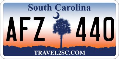 SC license plate AFZ440