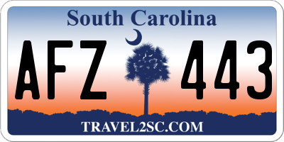 SC license plate AFZ443