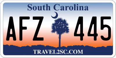 SC license plate AFZ445