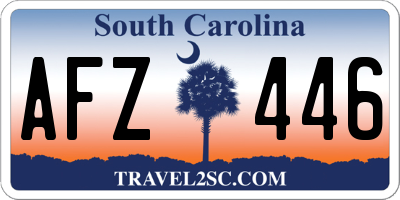 SC license plate AFZ446