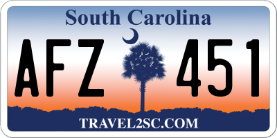 SC license plate AFZ451