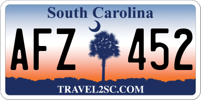 SC license plate AFZ452
