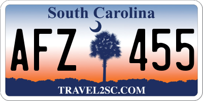 SC license plate AFZ455