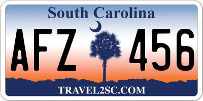 SC license plate AFZ456