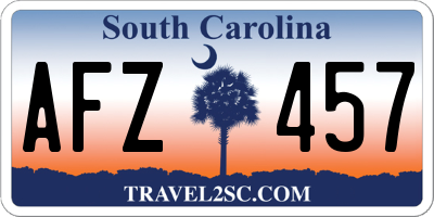 SC license plate AFZ457