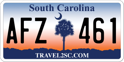 SC license plate AFZ461
