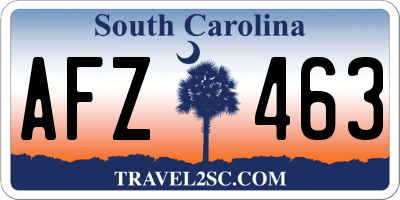 SC license plate AFZ463