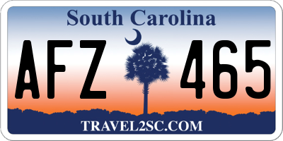 SC license plate AFZ465