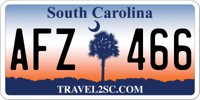 SC license plate AFZ466