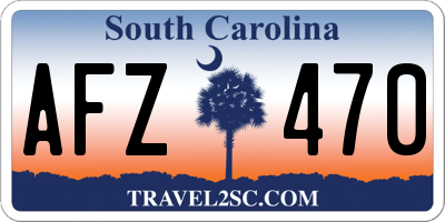 SC license plate AFZ470