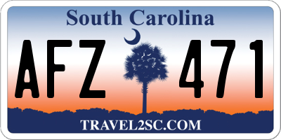 SC license plate AFZ471