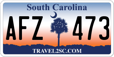 SC license plate AFZ473