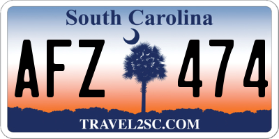 SC license plate AFZ474