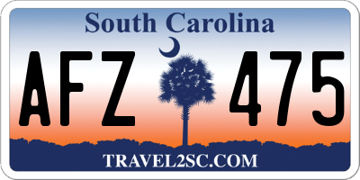 SC license plate AFZ475