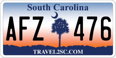 SC license plate AFZ476