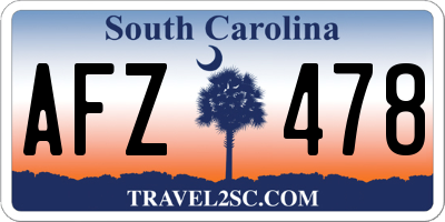 SC license plate AFZ478