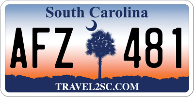 SC license plate AFZ481