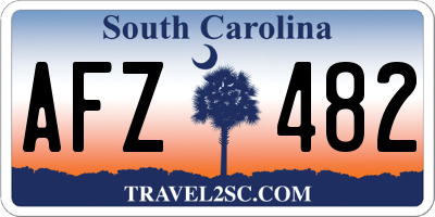 SC license plate AFZ482