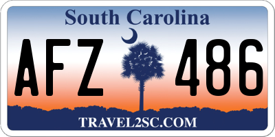 SC license plate AFZ486