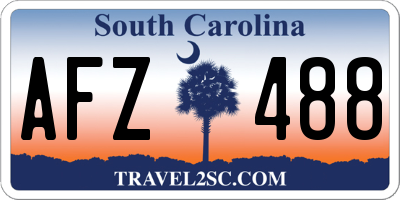 SC license plate AFZ488