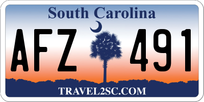 SC license plate AFZ491