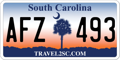 SC license plate AFZ493