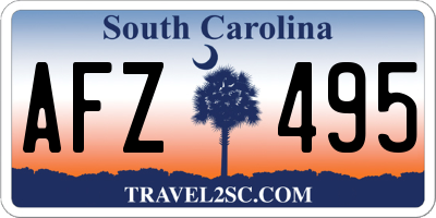 SC license plate AFZ495