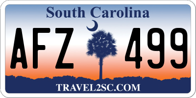 SC license plate AFZ499