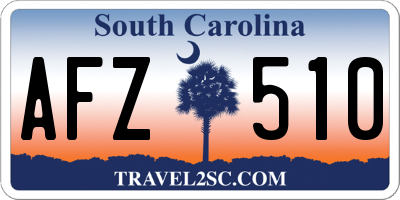 SC license plate AFZ510