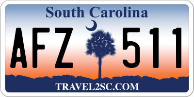 SC license plate AFZ511