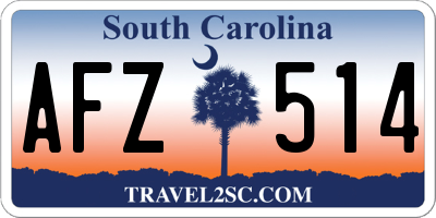 SC license plate AFZ514