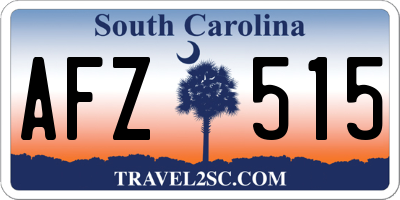 SC license plate AFZ515