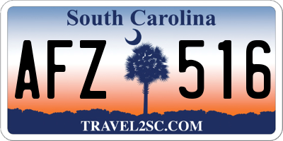 SC license plate AFZ516