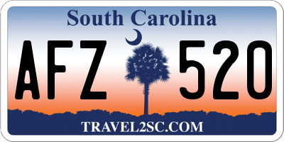 SC license plate AFZ520
