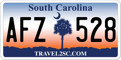 SC license plate AFZ528