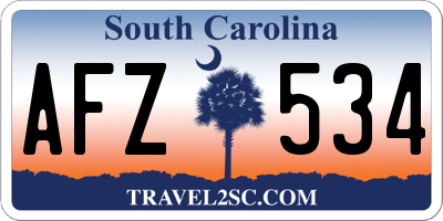 SC license plate AFZ534