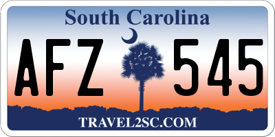 SC license plate AFZ545