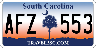 SC license plate AFZ553