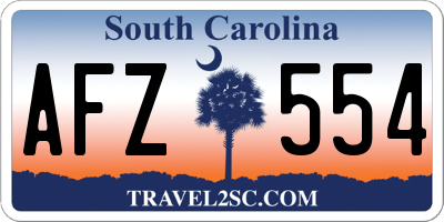 SC license plate AFZ554