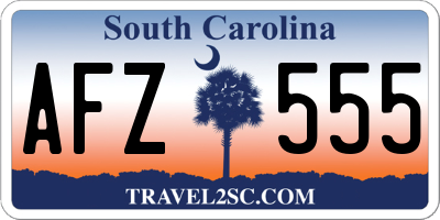SC license plate AFZ555