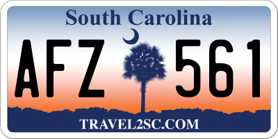 SC license plate AFZ561
