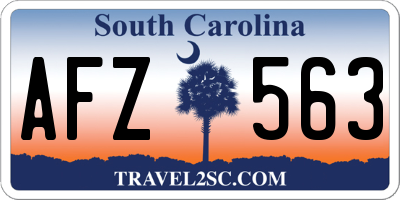 SC license plate AFZ563