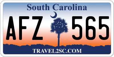 SC license plate AFZ565