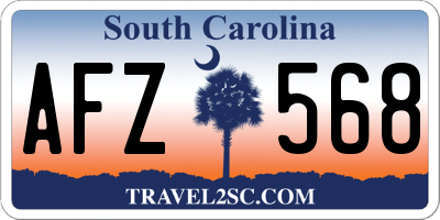 SC license plate AFZ568