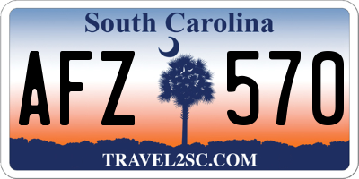 SC license plate AFZ570