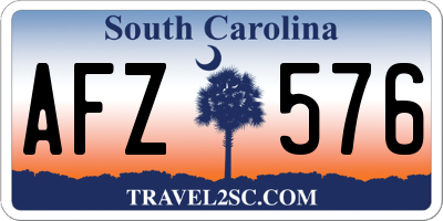 SC license plate AFZ576