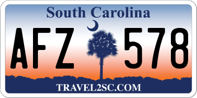 SC license plate AFZ578