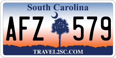 SC license plate AFZ579