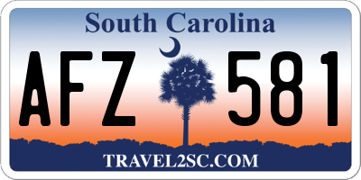 SC license plate AFZ581