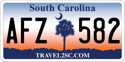 SC license plate AFZ582